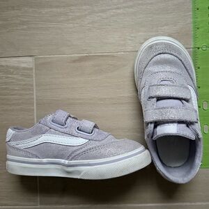 Vans Lavender sparkle Sneakers with Velcro Straps (8T)